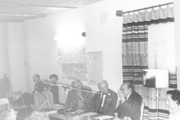 1965 – 5ª Semana Internacional de Psicossintese.Rev. Rey, Dra. Fusini Doddoli, Gabriello Cirinei, Dr. Roberto Assagioli, Dr. Henri Baruk, Maria Panizza.